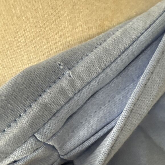 LL Bean Womens Open Pleated Cardigan XL  Supima Cotton Blue Corp Core Preppy - Picture 2 of 10